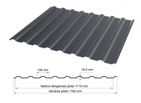 Trapecinis profilis C-20R RAL7016