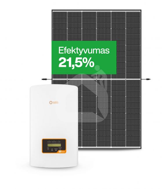 Saulės modulių ir trifazio inverterio komplektas, 8kW