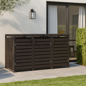 Trivietė šiukšlių konteinerio pastogė MIKKO (įv. spalvos)