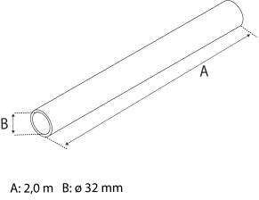 Vamzdis sniego užtvarai Eurovent TUBE, 2000 mm