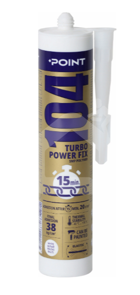 Greitai stingstantys klijai ir hermetikas POINT 104 Turbo Power Fix, 290 ml