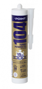 Greitai stingstantys klijai ir hermetikas POINT 104 Turbo Power Fix, 290 ml