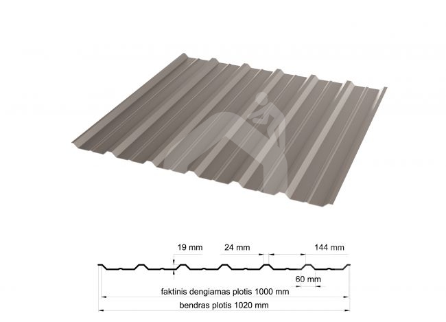 Trapecinis profilis T-19 RAL9002