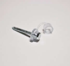 Tvirtinimo varžtai į medį, 6x50 mm, su sandarinamąja poveržle ir kepurėle