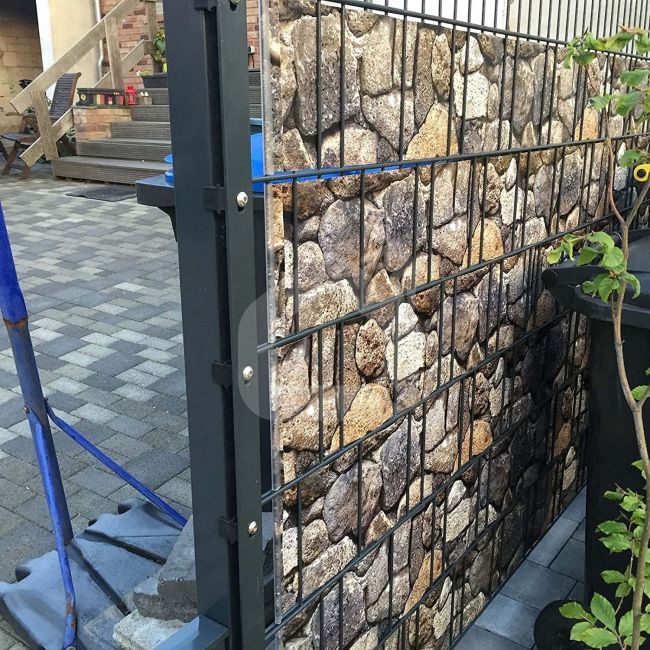 Segmentinės tvoros juosta Bimsstein 190 mm x 35 m + 28 vnt. laikiklių, 450 g/m²