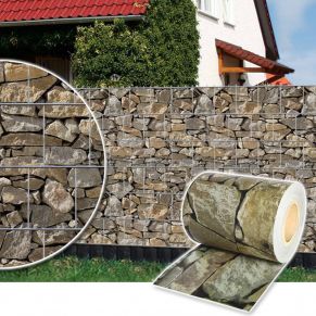 Segmentinės tvoros juosta Stein Optik 190 mm x 35 m + 28 vnt. laikiklių, 450 g/m²