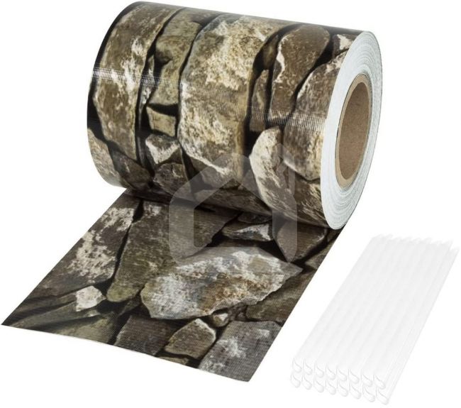 Segmentinės tvoros juosta Stein Optik 190 mm x 35 m + 28 vnt. laikiklių, 450 g/m²