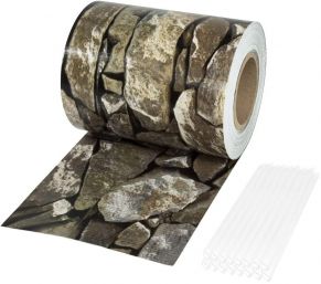 Segmentētā žoga lente Stein Optik 190 mm x 35 m + 28 gab. stiprinājumu, 450 g/m²