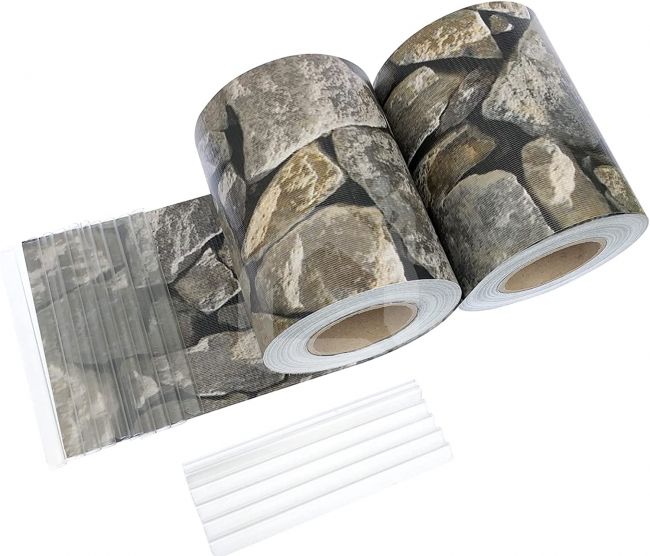 Segmentinės tvoros juosta Stein Optik 190 mm x 35 m + 28 vnt. laikiklių, 450 g/m²