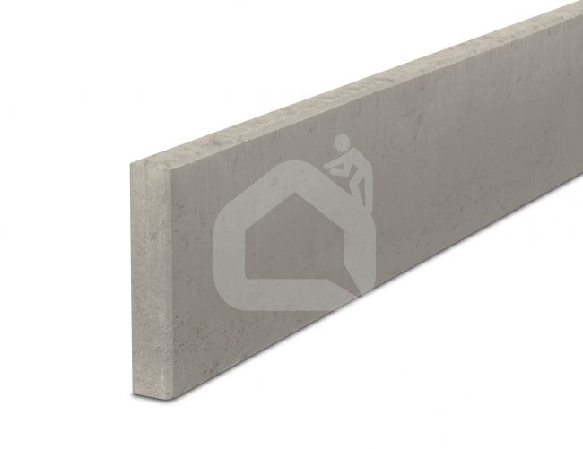 Tvoros pamatas tiesus lygus, betoninis 2500x250x50 mm, pilkas