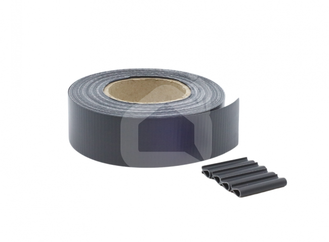 Tvoros segmento juosta 47,5 mm x 35 m + 20 vnt. laikiklių (450 g/m²), PVC