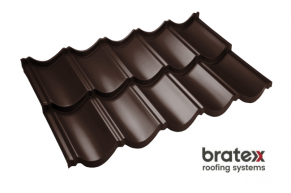 Bratex Metāla dakstiņu moduļa jumts Scandinavia Ultramatt RAL7016, RAL8017, RAL9005