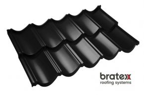 Bratex Metāla dakstiņu moduļa jumts Scandinavia Ultramatt RAL7016, RAL8017, RAL9005