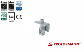 Saulės modulio šoninis laikiklis, įstatomas, 30 mm, pilkas