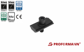 Bėgelio PV-R priedų fiksatorius 40mm, (gilė+m8), juodas
