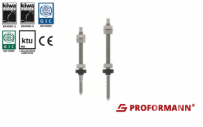 Sraigtinis laikiklis į medį, M10X, 150-180 mm, 25 mm lotui