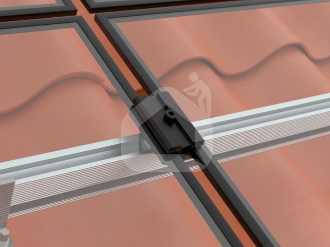 Stiklas/stiklas PV vidinis laikiklis S8, 5.5-9mm, juodas