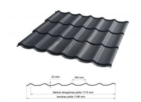 Plieninė čerpė Vello