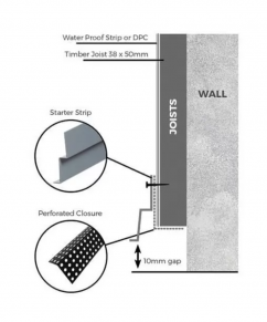 Ventiliacinis profilis, aliuminis, 3 m, James Hardie