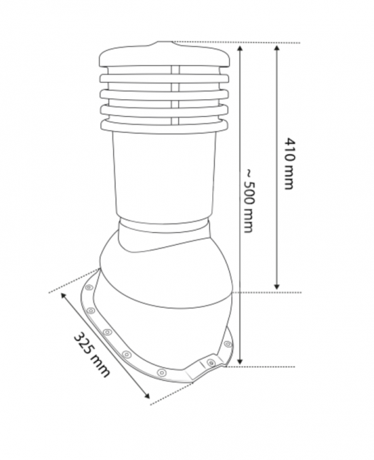 Ventiliacinis kaminėlis VENTOS X T-18, universalus