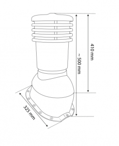 Ventiliacinis kaminėlis VENTOS X T-18, universalus