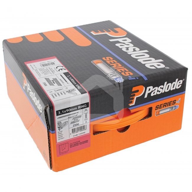 Vinys 3,1x90 mm, rifliuotos, 2500 vnt. + 2 balionai, Paslode