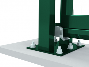 Stumdomi segmentiniai vartai su 2D užpildu, 4000x1200 mm
