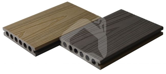 MIKKO WPC Co-extrusion dvipusė terasinė lenta, 23x140x3600 mm (įv. spalvos)