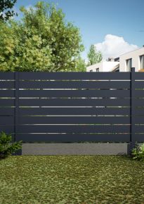 WPC žoga pamats, 2500x250x40 mm, pelēks