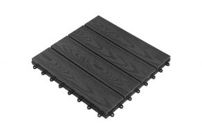 WPC plytelės 300x300x23 mm, juoda sp.