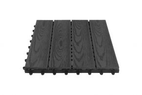 WPC plytelės 300x300x23 mm, juoda sp.