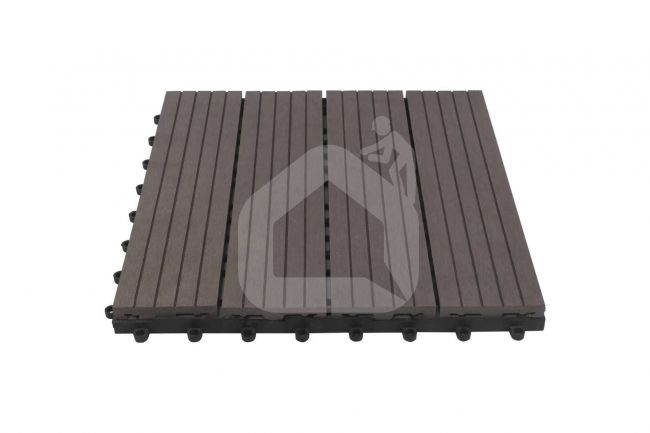 WPC plytelės 300x300x23 mm, šokoladinė sp.