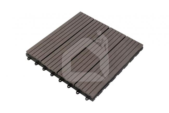 WPC plytelės 300x300x23 mm, šokoladinė sp.