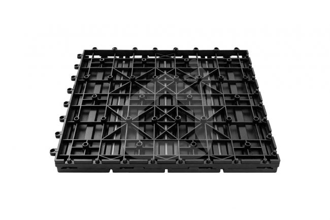 WPC plytelės 300x300x23 mm, juoda sp.