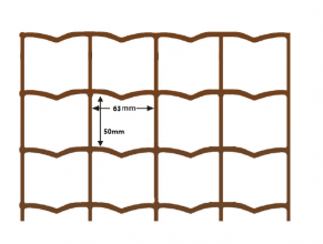 Tvoros tinklas, virintas, 2000 mm, 50x63 mm, ø3 mm, 25 m