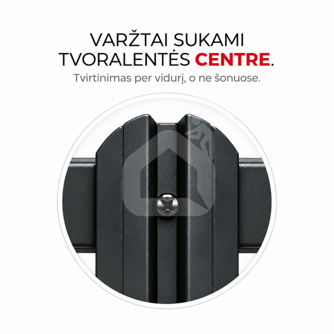 Tvoralentė YZI, 0,45 mm, 2xRAL8017, matinis poliesteris