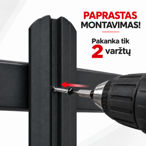 Tvoralentė YZI, 0,45 mm, 2xRAL7016, matinis poliesteris