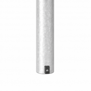 Stulpas tvorai, ø38 mm, H2,0 m, sienelė: 1,2 mm, ZN, su PVC laikikliu