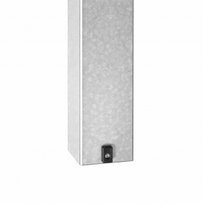 Stulpas tvorai 60x40 mm, H3,0 m, sienelė: 2,0 mm, ZN, su PVC laikikliu