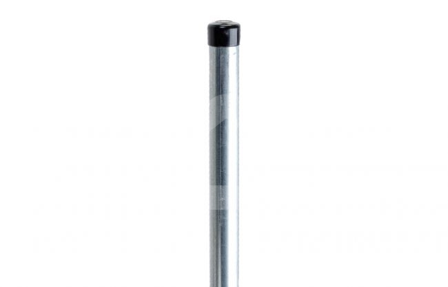 Stulpas tvorai, ø48 mm, H2,0 m, sienelė: 1,2 mm, ZN, su PVC laikikliu